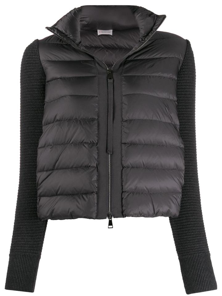 Moncler Knit Sleeve Puffer Jacket - Black
