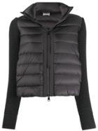 Moncler Knit Sleeve Puffer Jacket - Black