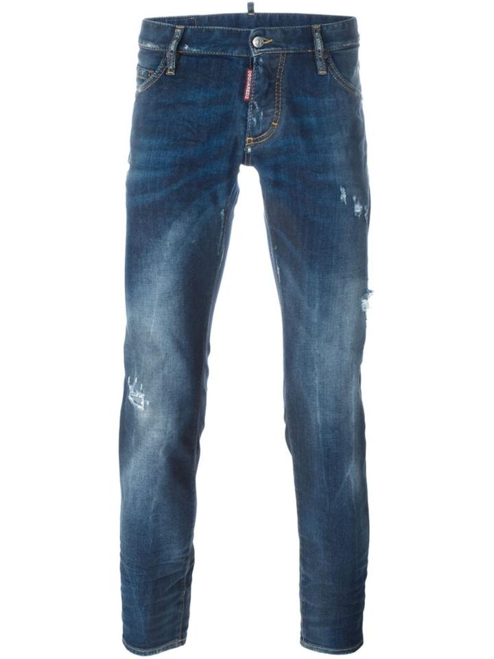 Dsquared2 'crotch Packo' Jeans, Men's, Size: 48, Blue, Polyester/spandex/elastane/cotton