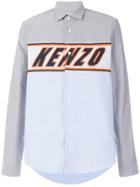 Kenzo Knit Insert Shirt - Blue