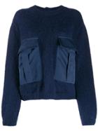 Semicouture Oversized-pockets Sweater - Blue