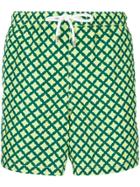 Kiton Printed Swim Shorts - Green