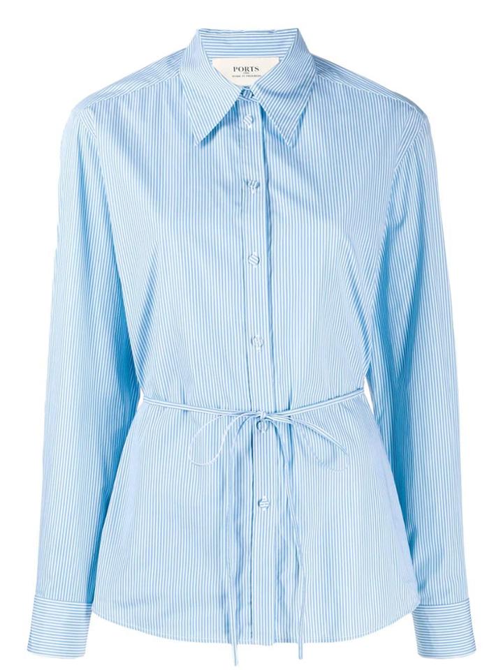 Ports 1961 String Tie Waist Striped Shirt - Sc19