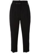 Twin-set Heart Stud Cropped Trousers, Women's, Size: 42, Black, Viscose/spandex/elastane