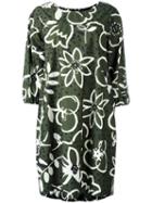 Aspesi - Oversized Floral Dress - Women - Cotton - 38, Green, Cotton