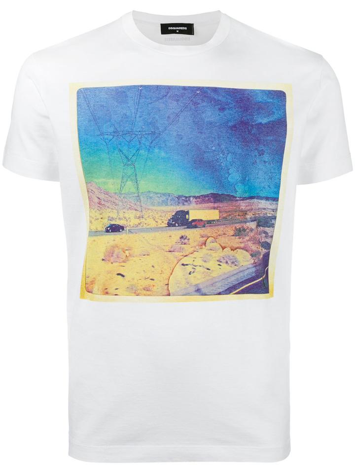 Dsquared2 Road Trip T-shirt, Size: Large, White, Cotton