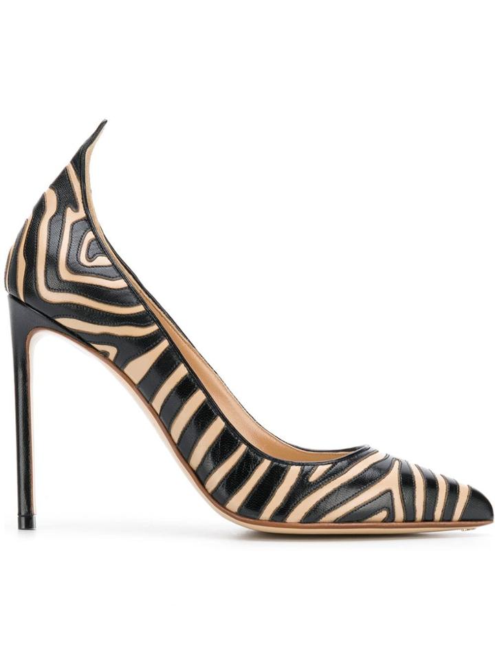 Francesco Russo Zebra Pumps - Black