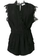 Iro Black Lace Playsuit