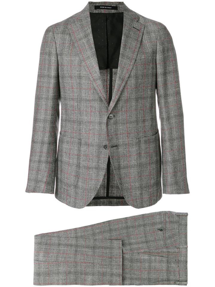 Tagliatore Check Two-piece Suit - Grey