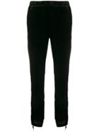 Gold Hawk Gathered Sides Cropped Trousers - Black