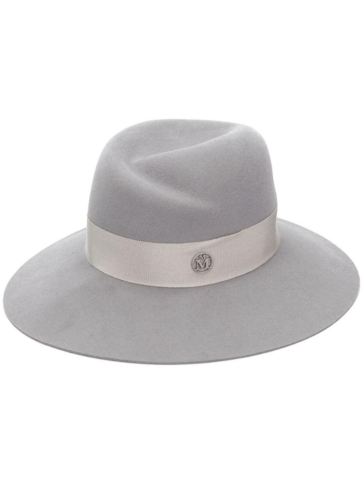 Maison Michel Vrigine Wide-brim Hat - Grey
