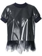 Kolor Tulle Trim T-shirt - Blue