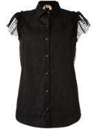 No21 Mesh Shirt, Size: 40, Black, Cotton/polyester