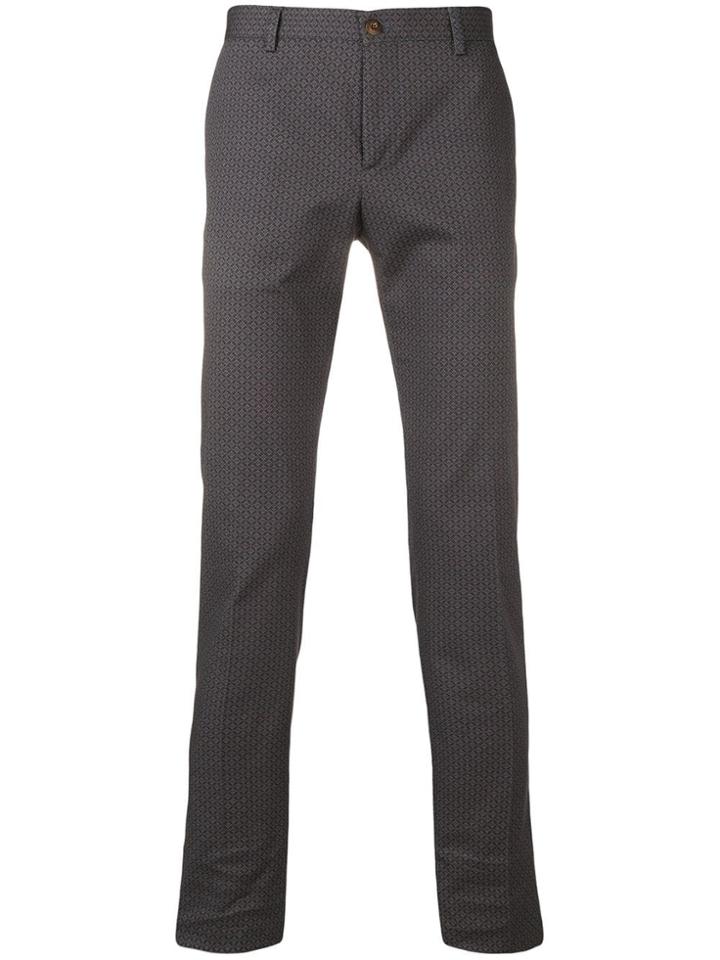 Etro Patterned Tailored Trousers - Blue