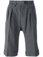 Ports 1961 Tailored Shorts, Men's, Size: 50, Grey, Cotton/linen/flax