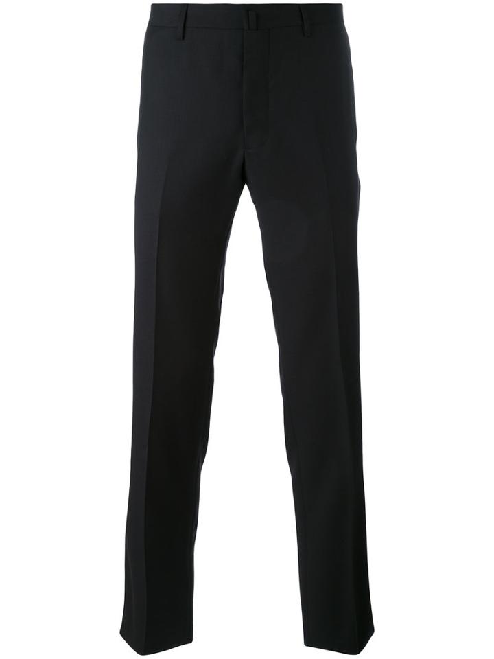 Aiezen - Front Crease Trousers - Men - Virgin Wool - 52, Black, Virgin Wool