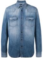 Etro Denim Shirt, Men's, Size: Large, Blue, Cotton/metallic Fibre