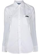 Prada Chest Logo Slim Shirt - White