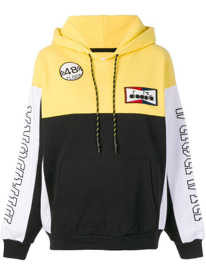 Diadora Logo Patch Hooded Sweatshirt - White