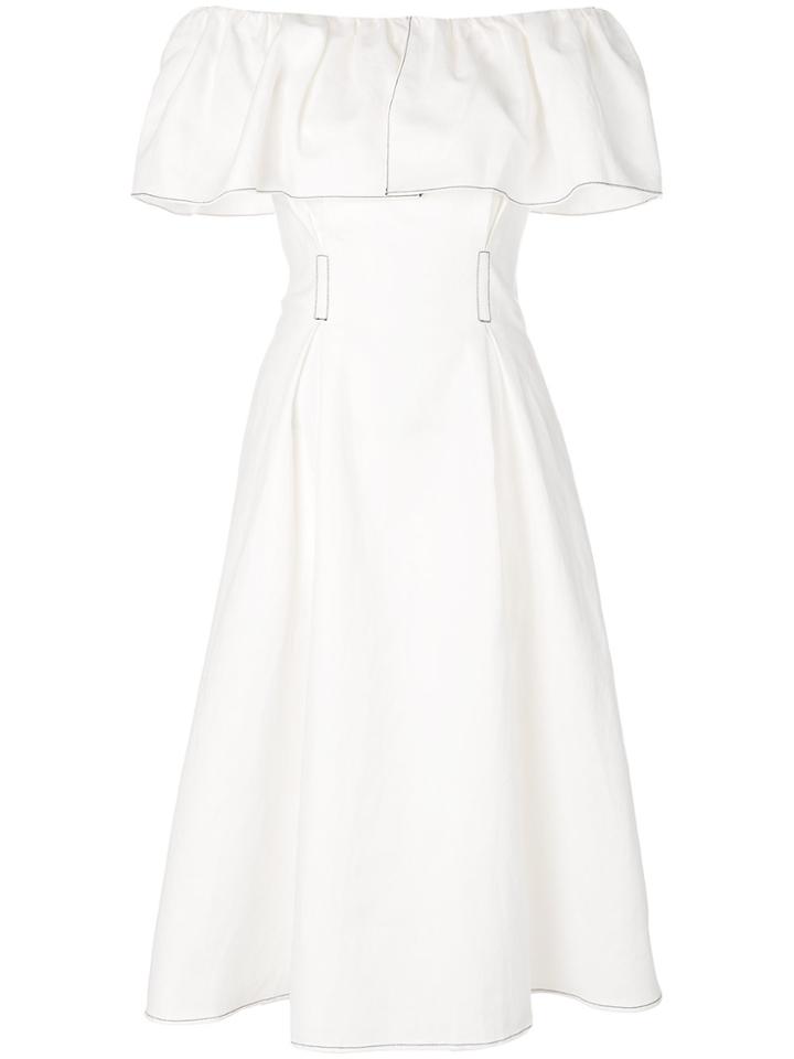 Rejina Pyo Off The Shoulder Laced Back Dress - White