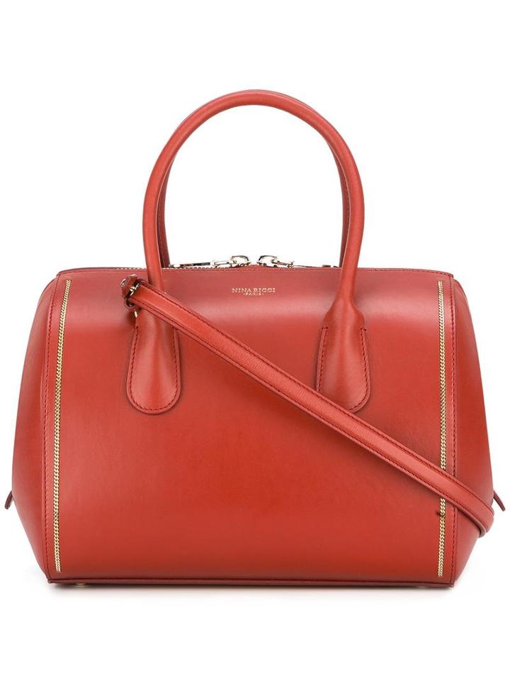 Nina Ricci Double Zip Tote, Yellow/orange, Leather