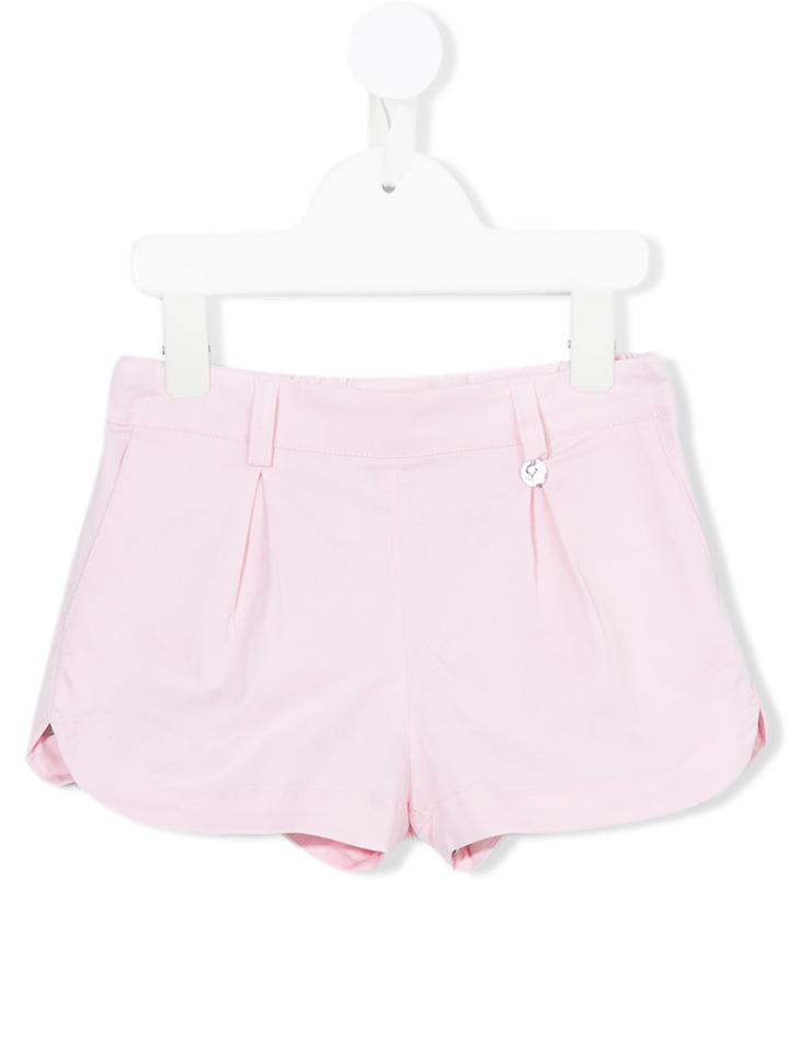 Lapin House - Logo Plaque Shorts - Kids - Cotton/spandex/elastane - 2 Yrs, Pink/purple