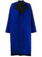 Issey Miyake Single-breasted Coat - Blue