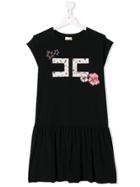 Elisabetta Franchi La Mia Bambina Teen Floral Embroidered Dress -