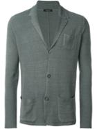 Roberto Collina Knit Blazer, Men's, Size: 50, Grey, Cotton/linen/flax