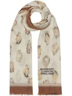 Burberry Oyster Print Scarf - Neutrals