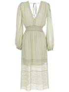 Nk Midi Silk Dress - Green