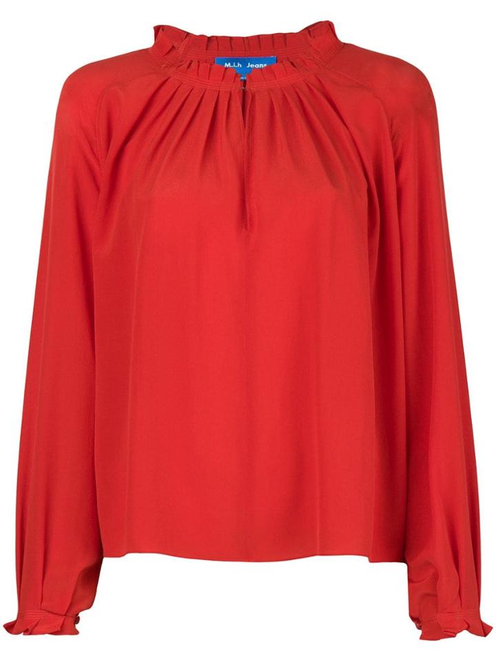 Mih Jeans Sidi Frilled Blouse - Red