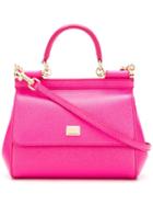 Dolce & Gabbana - Small Sicily Tote - Women - Leather - One Size, Pink/purple, Leather