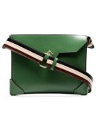 Manu Atelier Green Bold Leather Cross Body Bag
