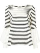 Sea Layered Sleeve Top - White