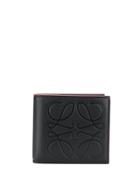 Loewe Logo-print Leather Bi-fold Wallet - Black