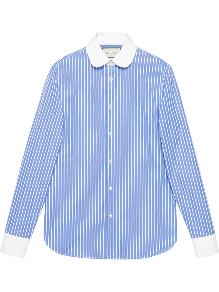 Gucci Striped Cotton Shirt - Blue