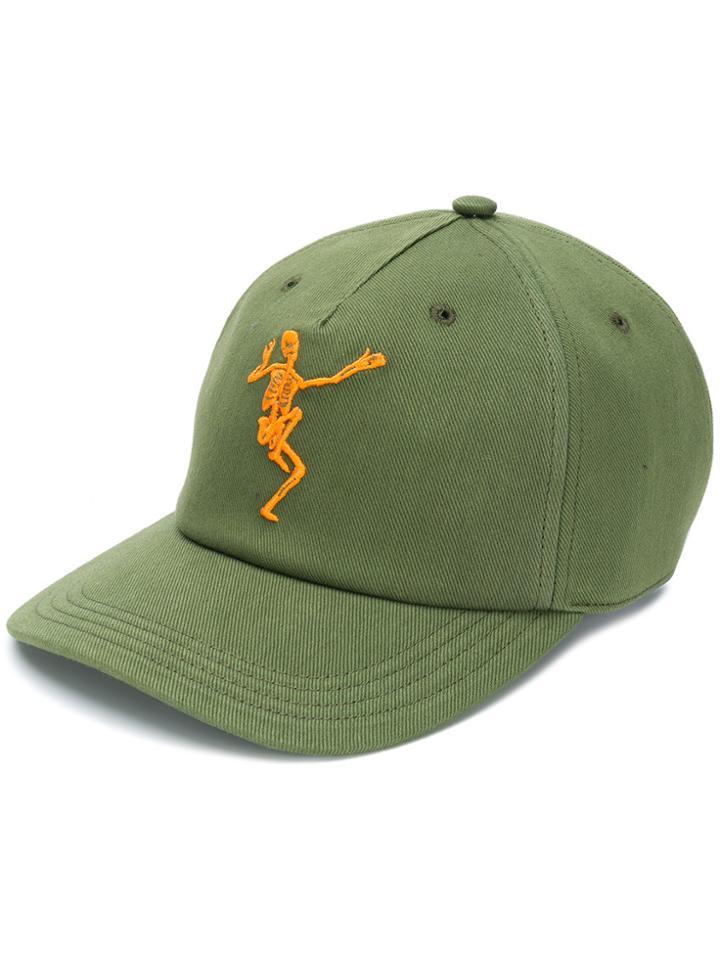Alexander Mcqueen Skull Embroidered Cap - Green