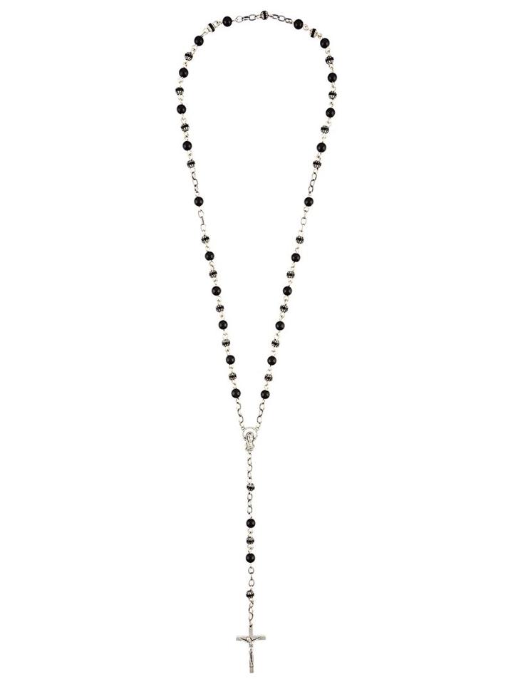 Nialaya Jewelry Rosary Crucifix Necklace