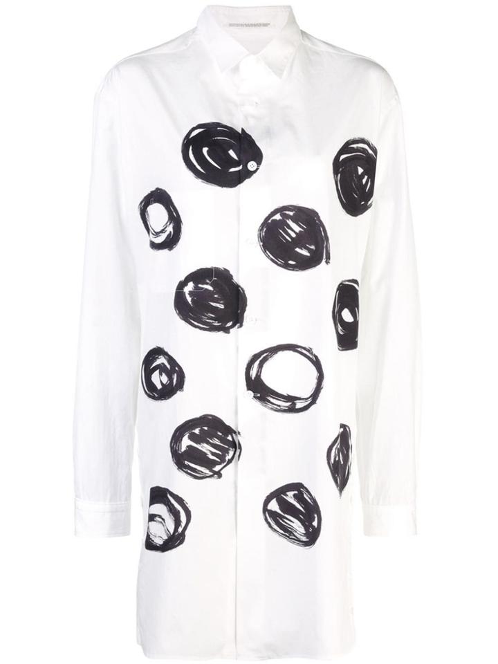 Yohji Yamamoto Dot Print Shirt - White