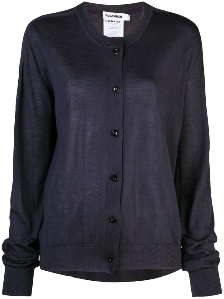 Jil Sander Crew Neck Cardigan - Blue