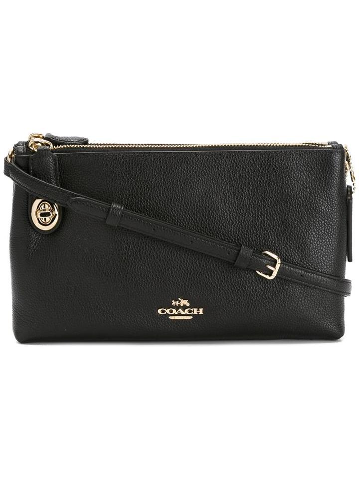 Coach Adjustable Strap Crossbody Bag, Women's, Black, Leather