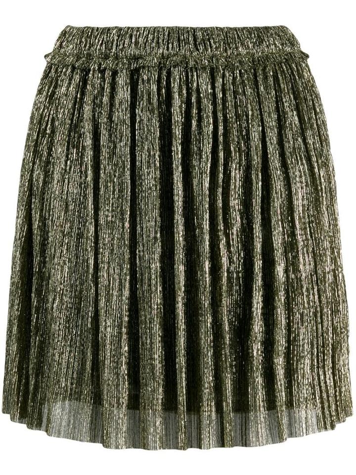 Isabel Marant Étoile Micro Pleated Mini Skirt - Gold