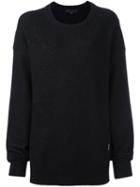 Alexander Wang Dollar Sign Embroidered Jumper, Women's, Size: Small, Black, Nylon/spandex/elastane/wool/alpaca