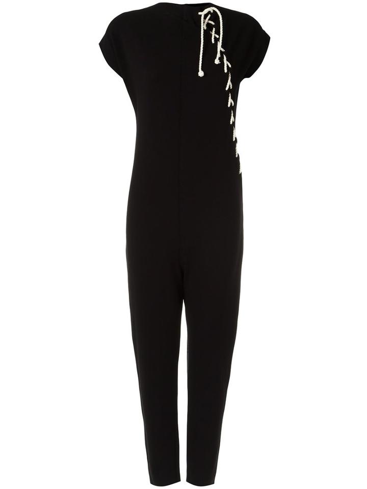Uma Raquel Davidowicz - Lace-up Jumpsuit - Women - Polyamide/spandex/elastane/viscose - Gg, Black, Polyamide/spandex/elastane/viscose
