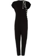 Uma Raquel Davidowicz - Lace-up Jumpsuit - Women - Polyamide/spandex/elastane/viscose - Gg, Black, Polyamide/spandex/elastane/viscose
