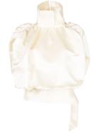 Rosie Assoulin High Neck Oversized Blouse - White