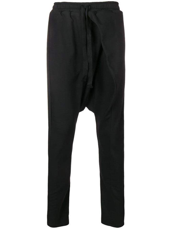 Alchemy Dropped Crotch Track Trousers - Black