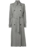 Gabriela Hearst Lorna Houndstooth Trench Coat - Black