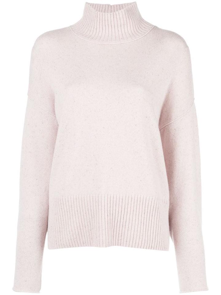 Autumn Cashmere Funnel Neck Jumper - Pink